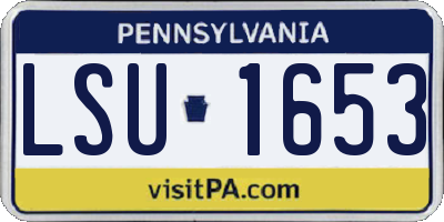 PA license plate LSU1653
