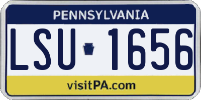 PA license plate LSU1656
