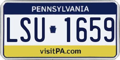 PA license plate LSU1659