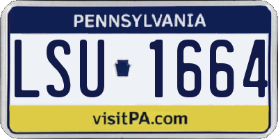 PA license plate LSU1664