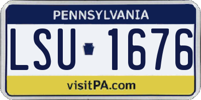 PA license plate LSU1676