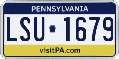 PA license plate LSU1679
