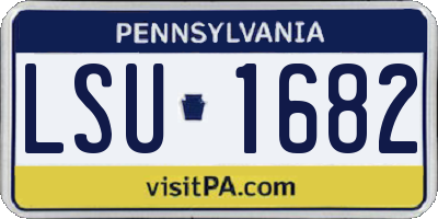 PA license plate LSU1682