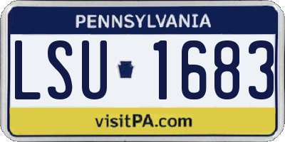 PA license plate LSU1683