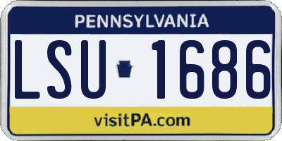 PA license plate LSU1686