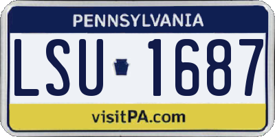 PA license plate LSU1687