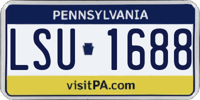 PA license plate LSU1688