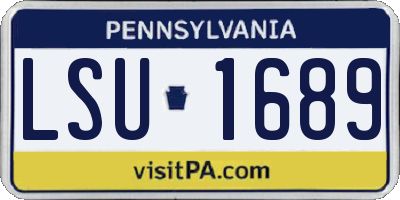 PA license plate LSU1689