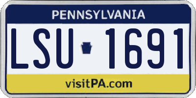 PA license plate LSU1691