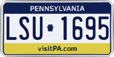 PA license plate LSU1695