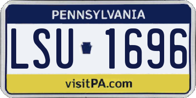 PA license plate LSU1696