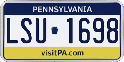 PA license plate LSU1698