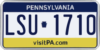PA license plate LSU1710