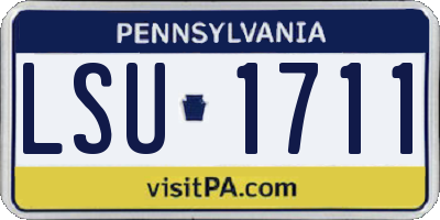 PA license plate LSU1711