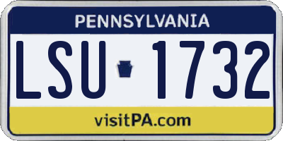 PA license plate LSU1732