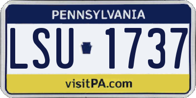 PA license plate LSU1737