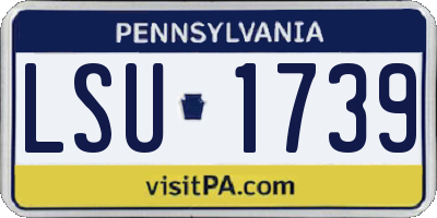 PA license plate LSU1739