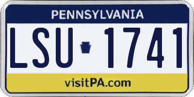 PA license plate LSU1741