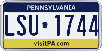 PA license plate LSU1744