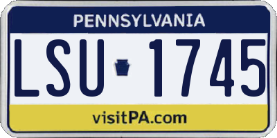 PA license plate LSU1745