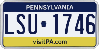 PA license plate LSU1746
