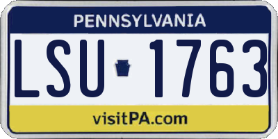 PA license plate LSU1763
