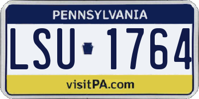 PA license plate LSU1764