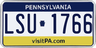PA license plate LSU1766