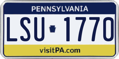 PA license plate LSU1770