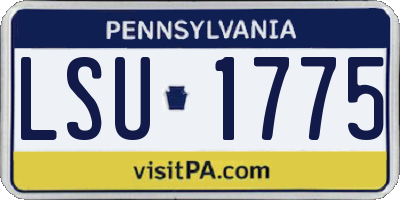 PA license plate LSU1775