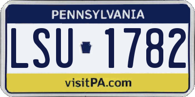 PA license plate LSU1782