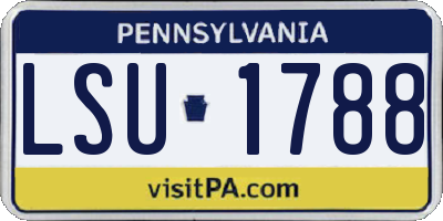 PA license plate LSU1788