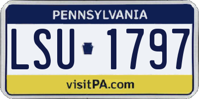 PA license plate LSU1797