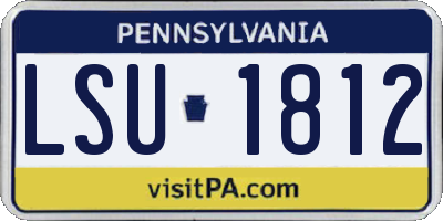 PA license plate LSU1812