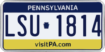 PA license plate LSU1814