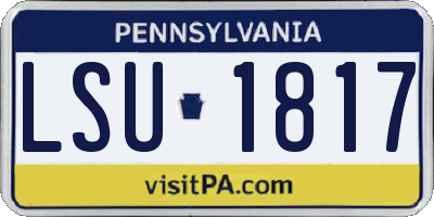 PA license plate LSU1817