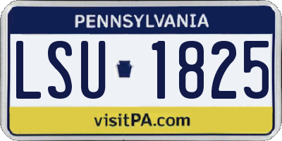 PA license plate LSU1825