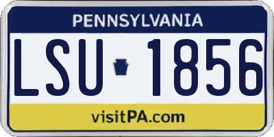 PA license plate LSU1856