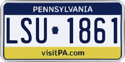 PA license plate LSU1861
