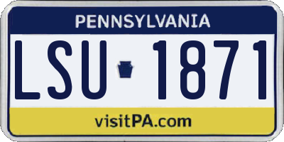 PA license plate LSU1871