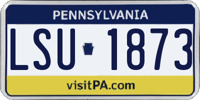 PA license plate LSU1873