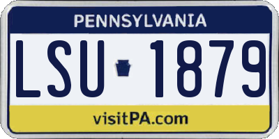 PA license plate LSU1879