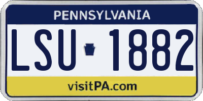PA license plate LSU1882
