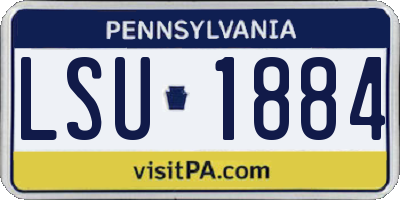 PA license plate LSU1884