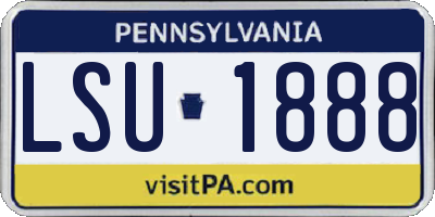 PA license plate LSU1888