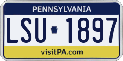 PA license plate LSU1897