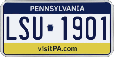 PA license plate LSU1901