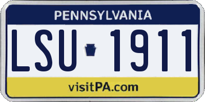 PA license plate LSU1911