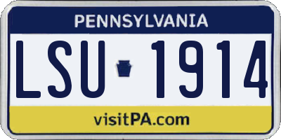 PA license plate LSU1914