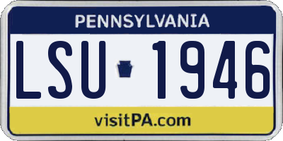 PA license plate LSU1946